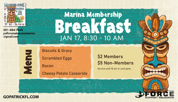 Manatee Cove Marina - Membership Breakfast 