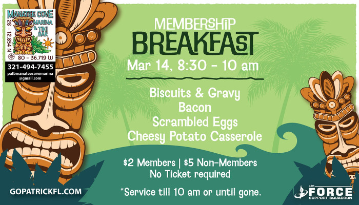 Manatee Cove Marina - Membership Breakfast 