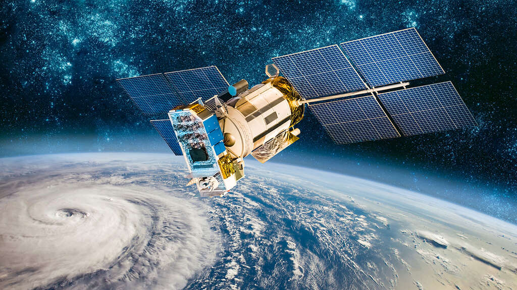 satellite with hurricane