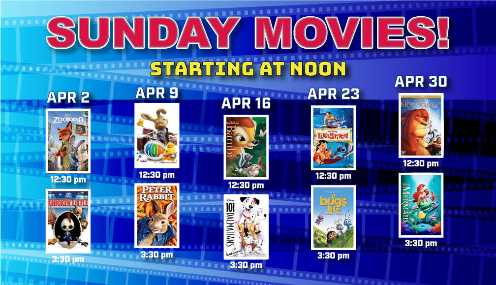 Shark Lanes April Movies