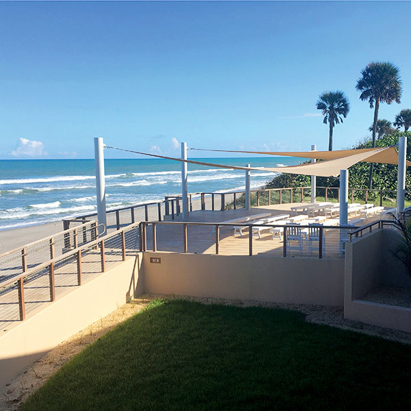 View of The Tides Restaurant ocean front patio